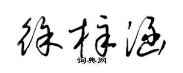 梁锦英徐梓涵草书个性签名怎么写