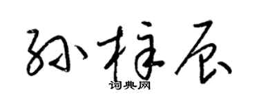 梁锦英孙梓辰草书个性签名怎么写