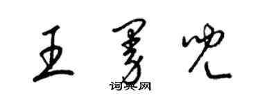 梁锦英王曼儿草书个性签名怎么写
