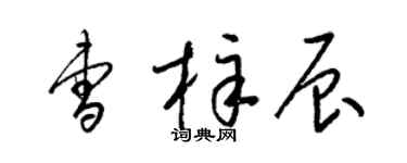 梁锦英曹梓辰草书个性签名怎么写