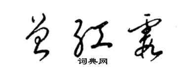 梁锦英曾红霞草书个性签名怎么写