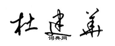 梁锦英杜建华草书个性签名怎么写