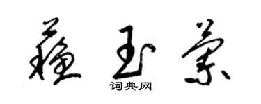 梁锦英苏玉兰草书个性签名怎么写