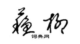 梁锦英苏柳草书个性签名怎么写