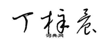 梁锦英丁梓晨草书个性签名怎么写
