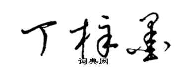 梁锦英丁梓墨草书个性签名怎么写