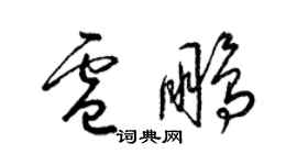梁锦英卢鹏草书个性签名怎么写