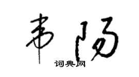 梁锦英韦阳草书个性签名怎么写