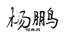 曾庆福杨鹏行书个性签名怎么写