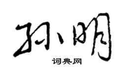 曾庆福孙明行书个性签名怎么写