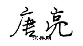曾庆福唐亮行书个性签名怎么写