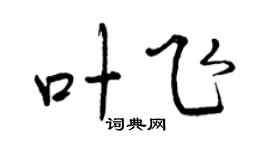 曾庆福叶飞行书个性签名怎么写