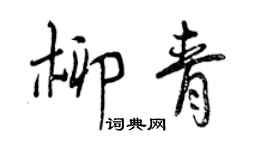 曾庆福柳青行书个性签名怎么写