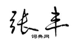 曾庆福张丰行书个性签名怎么写