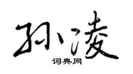 曾庆福孙凌行书个性签名怎么写