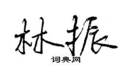 曾庆福林振行书个性签名怎么写