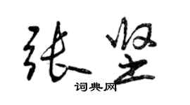曾庆福张坚行书个性签名怎么写