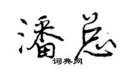 曾庆福潘总行书个性签名怎么写