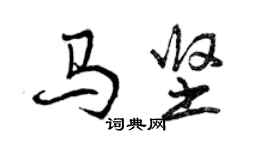 曾庆福马坚行书个性签名怎么写