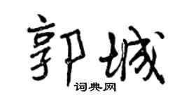 曾庆福郭城行书个性签名怎么写