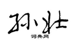 曾庆福孙壮行书个性签名怎么写
