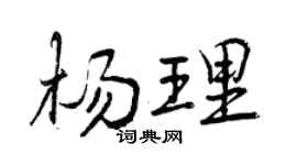 曾庆福杨理行书个性签名怎么写
