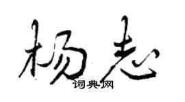 曾庆福杨志行书个性签名怎么写
