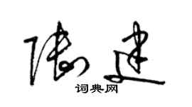 梁锦英陆建草书个性签名怎么写