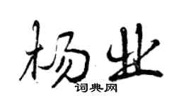 曾庆福杨业行书个性签名怎么写