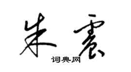 梁锦英朱震草书个性签名怎么写