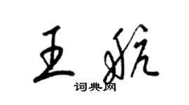 梁锦英王航草书个性签名怎么写