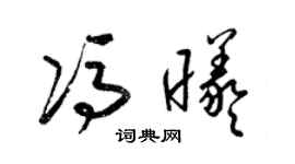 梁锦英冯曦草书个性签名怎么写