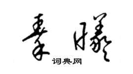 梁锦英秦曦草书个性签名怎么写
