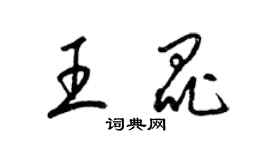 梁锦英王昆草书个性签名怎么写