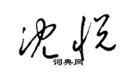 梁锦英沈悦草书个性签名怎么写