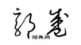 梁锦英郭盛草书个性签名怎么写