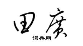 梁锦英田广草书个性签名怎么写