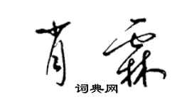 梁锦英肖霖草书个性签名怎么写