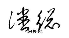 梁锦英潘总草书个性签名怎么写