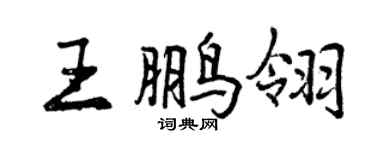 曾庆福王鹏翎行书个性签名怎么写