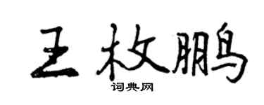 曾庆福王枚鹏行书个性签名怎么写