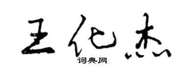 曾庆福王化杰行书个性签名怎么写