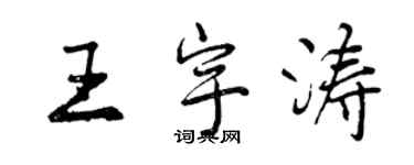 曾庆福王宇涛行书个性签名怎么写