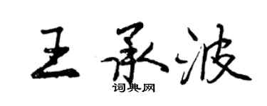 曾庆福王承波行书个性签名怎么写