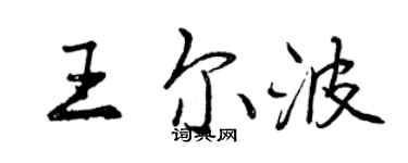 曾庆福王尔波行书个性签名怎么写