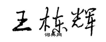 曾庆福王栋辉行书个性签名怎么写