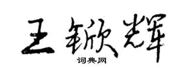 曾庆福王锨辉行书个性签名怎么写