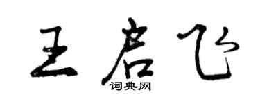 曾庆福王启飞行书个性签名怎么写