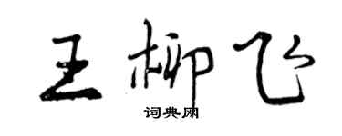 曾庆福王柳飞行书个性签名怎么写