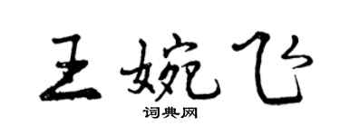 曾庆福王婉飞行书个性签名怎么写